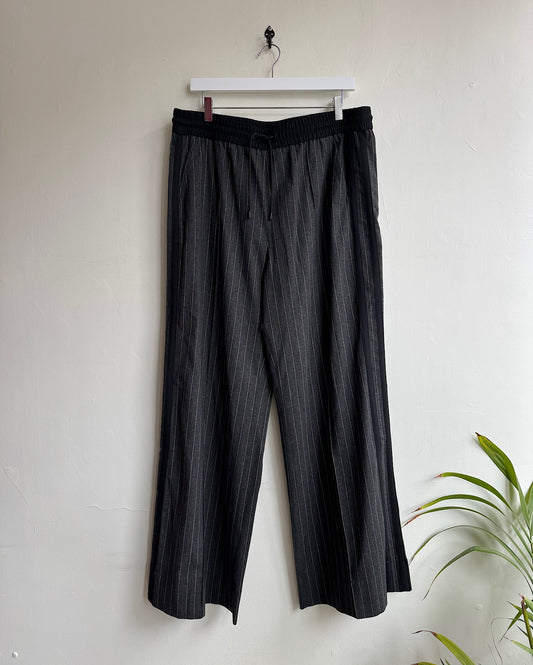 Charcoal Pinstripe Trousers ~ Size 16