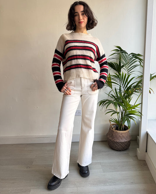 Mohair Stripe Knit ~ Size 8