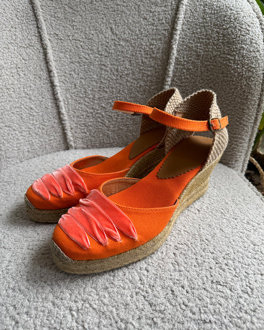 Orange Espadrilles ~ Size 6