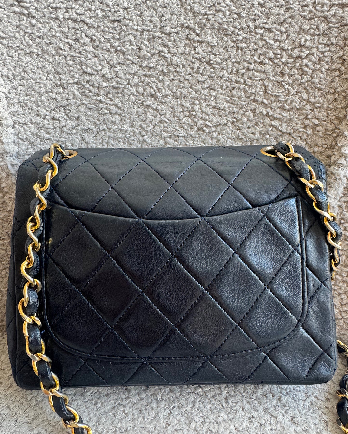 Chanel Navy Square Classic Flap Bag