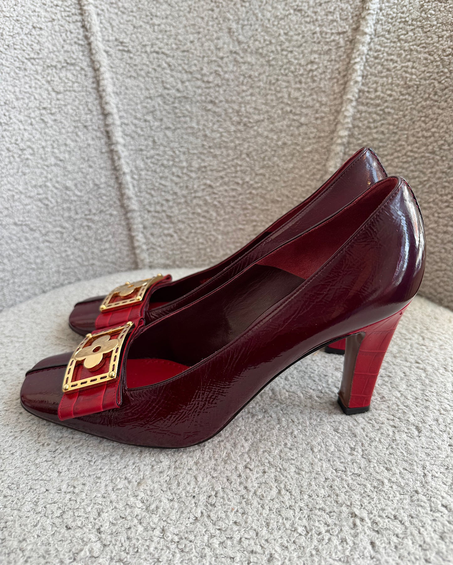 Louis Vuitton Burgundy Heels ~ Size 5.5