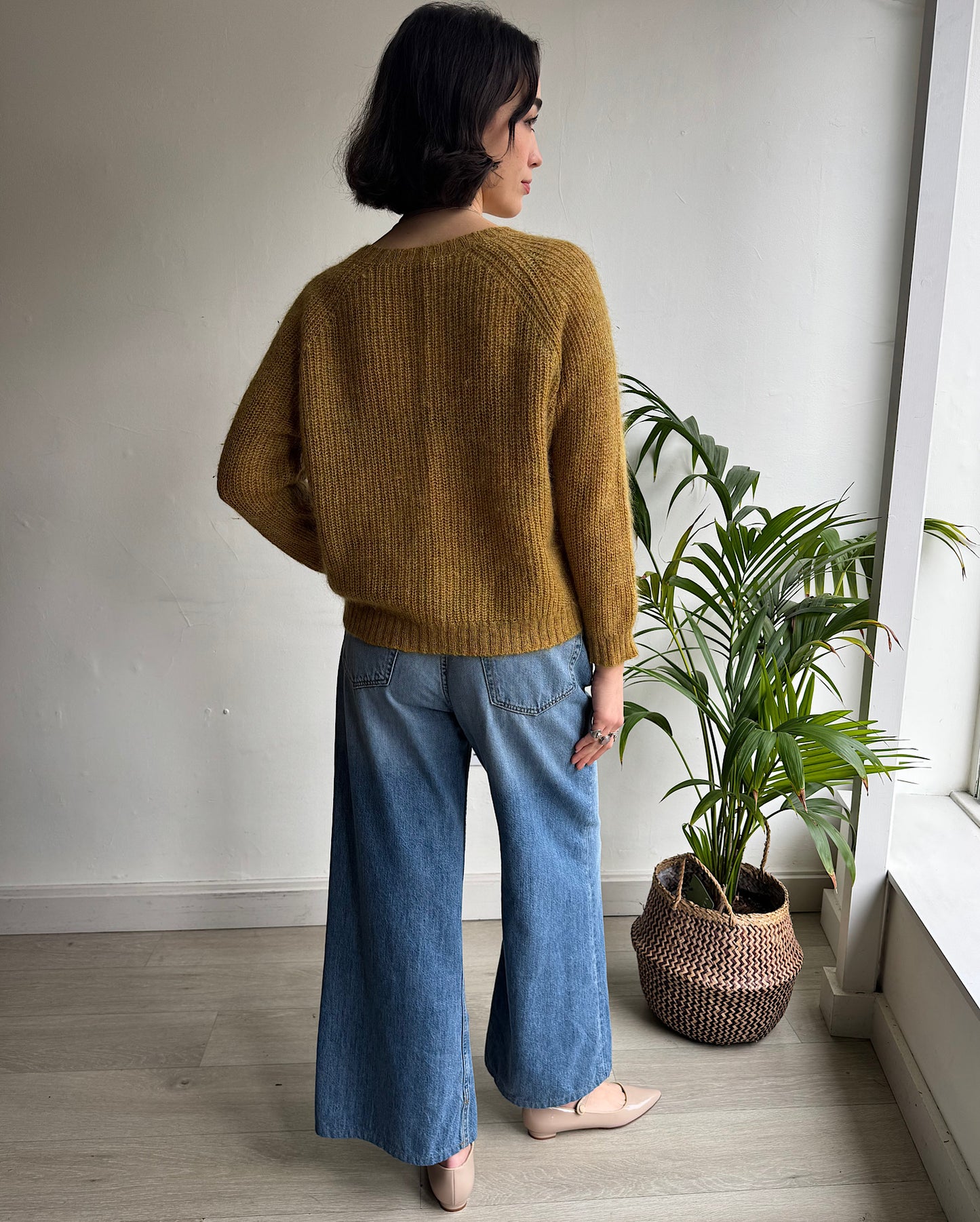 Mustard Mohair Knit ~ Size S