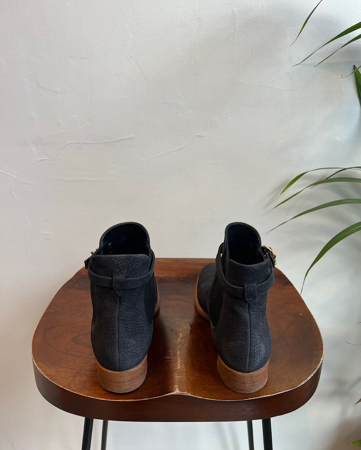 SALE - Black Nubuck Ankle Boots ~ Size 5