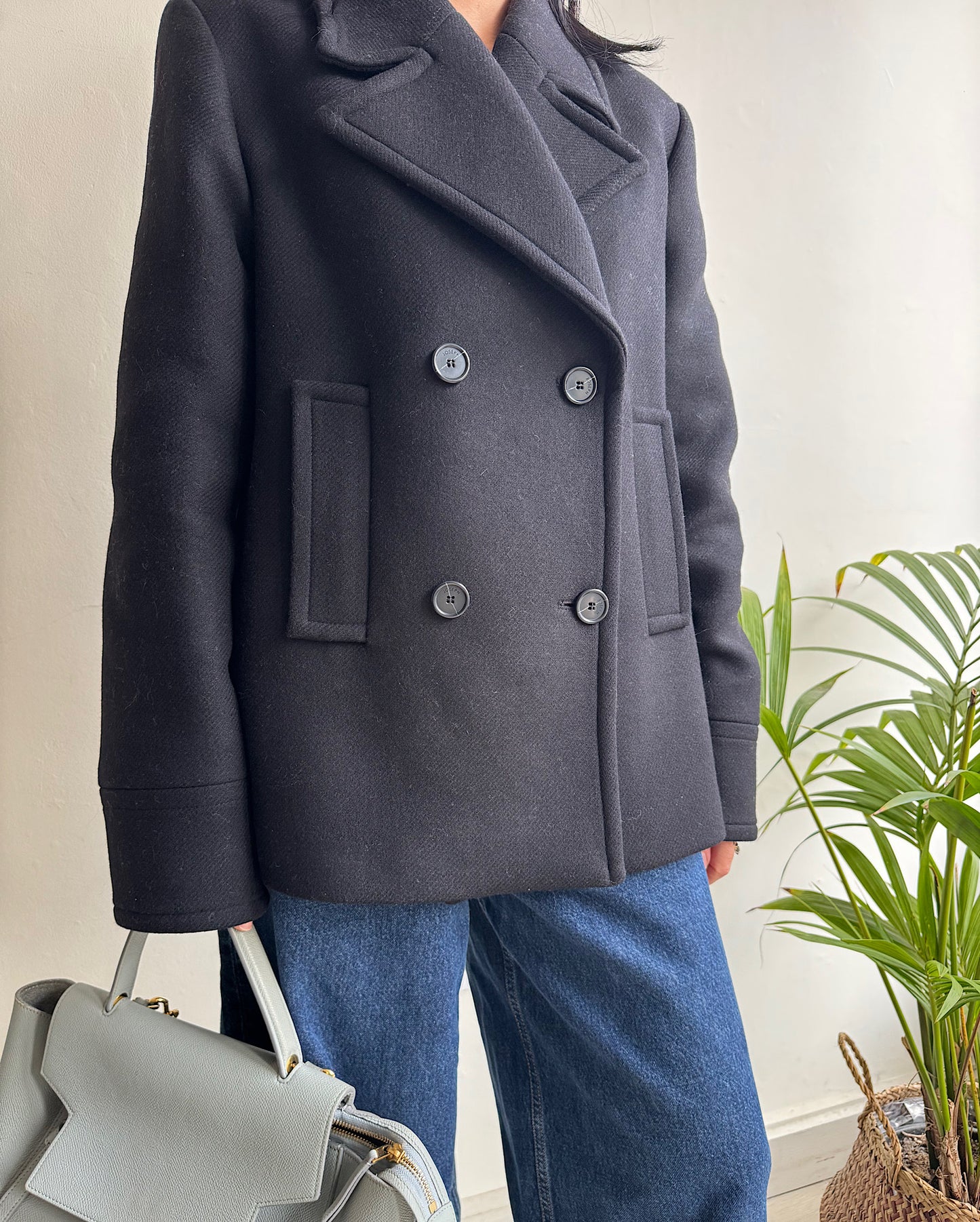 Black Pea Coat ~ Size 10