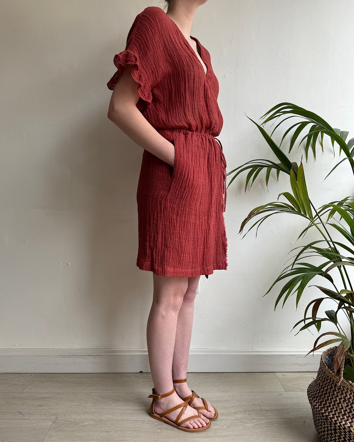 SALE Dark Red Wrap Dress ~ Size XS