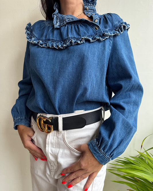Seventy + Mochi Denim Shirt ~ Size 8