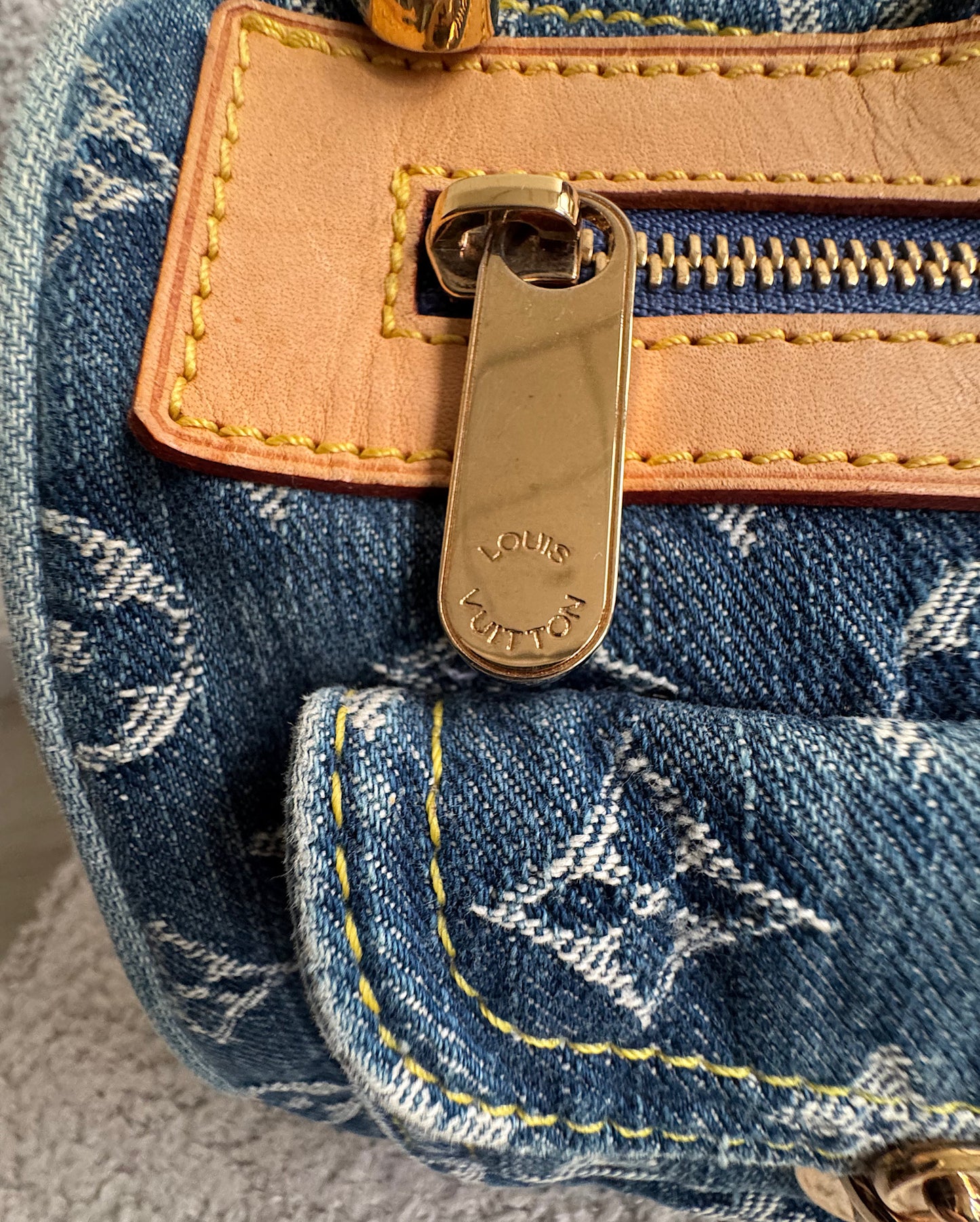 Vintage Denim Speedy Bag