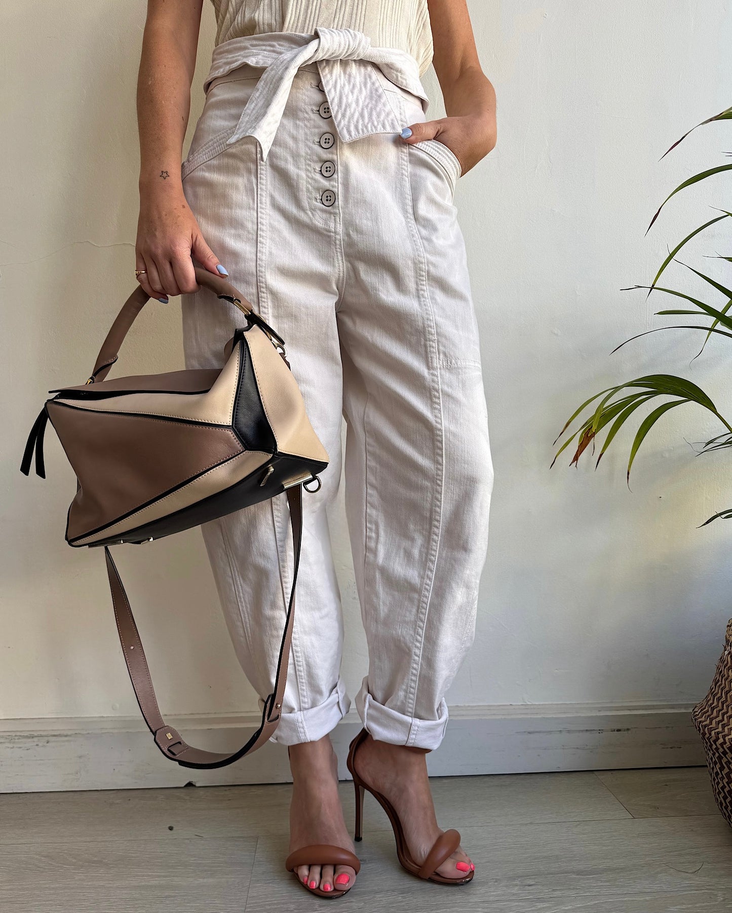 Cream Trousers ~ Size 8