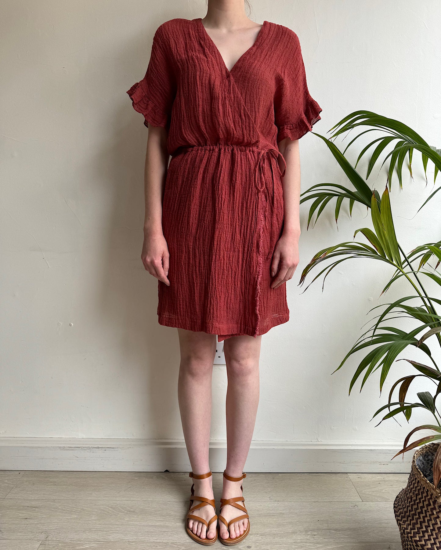 SALE Dark Red Wrap Dress ~ Size XS