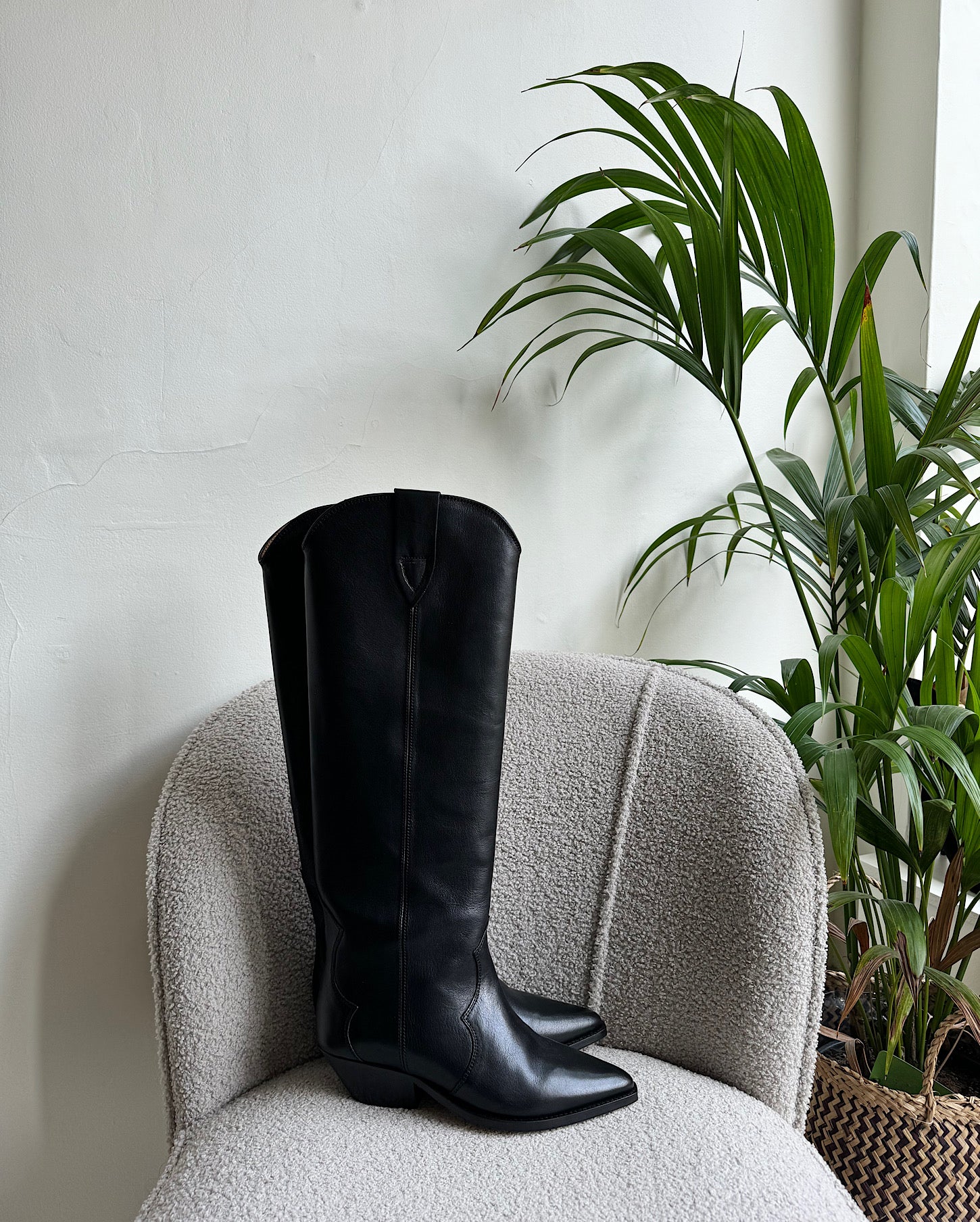 Black Isabel Marant Leather Boots ~ Size 4 side view