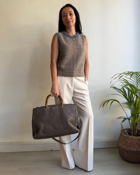 Brown Knitted Tank ~ Size 8/10