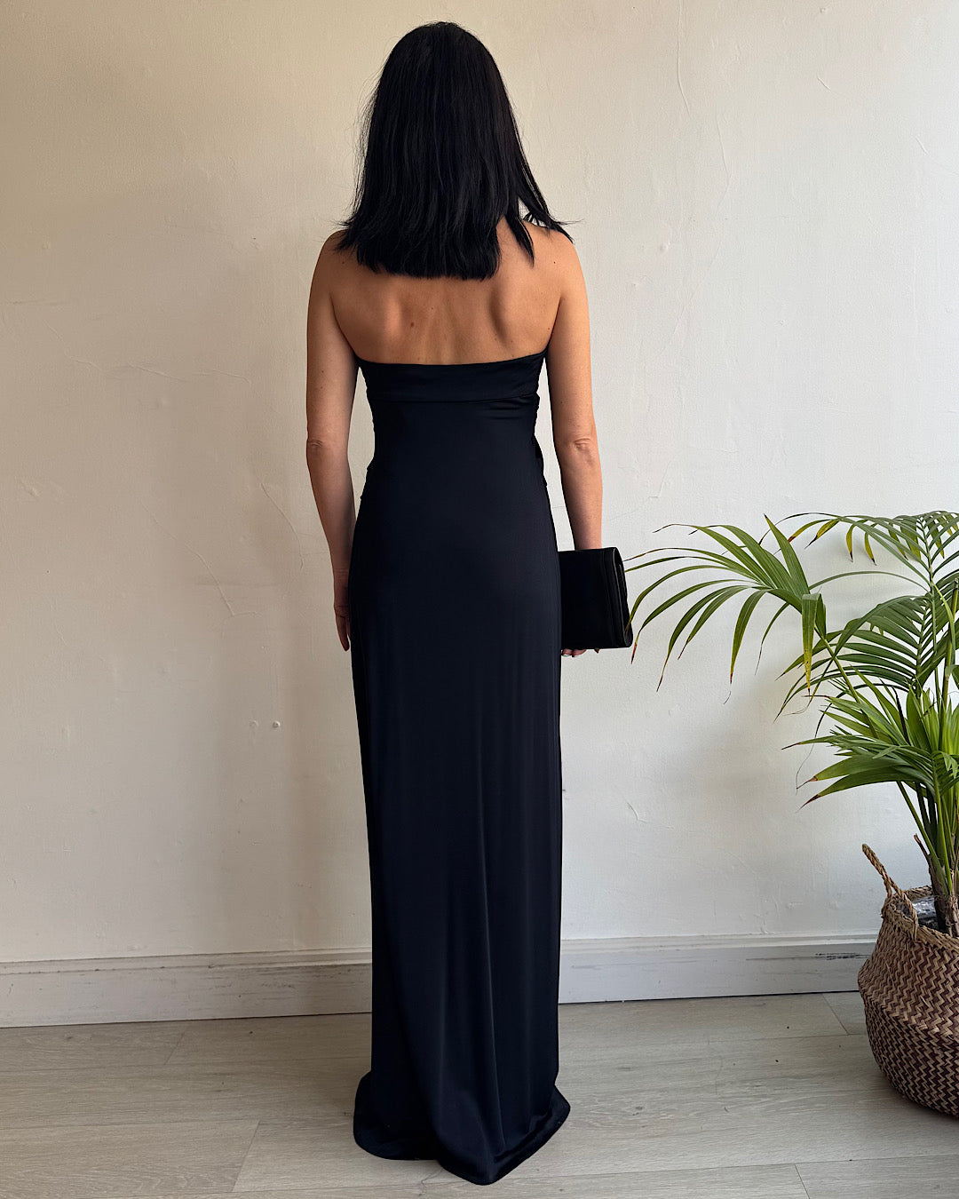 DVF Black Halterneck Gown ~ Size 10
