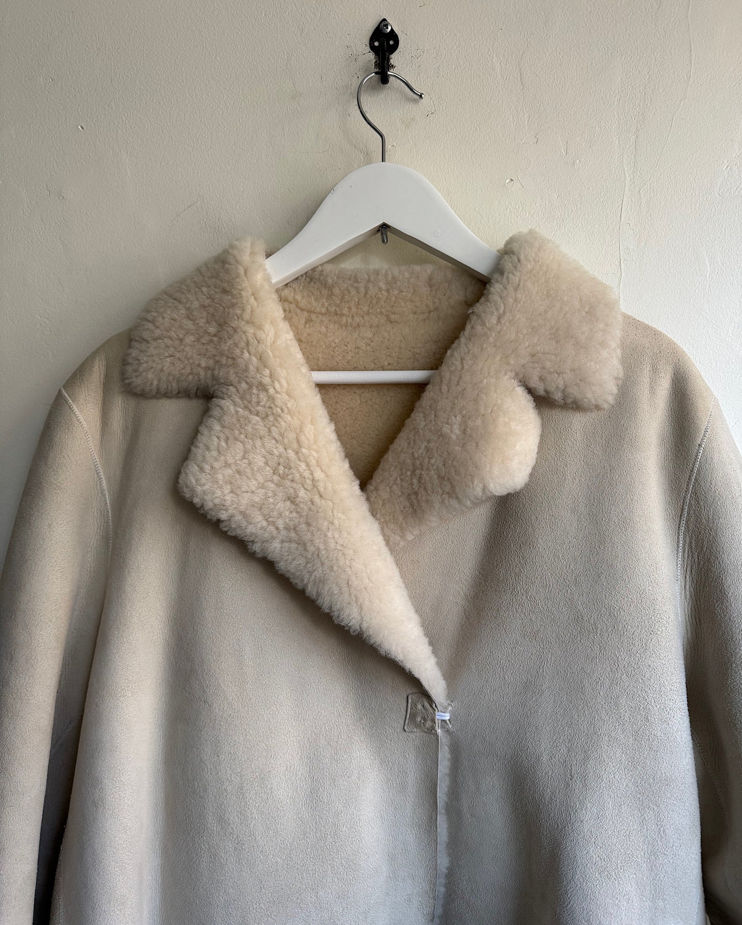 Cream Shearling Coat ~ Size 8/12