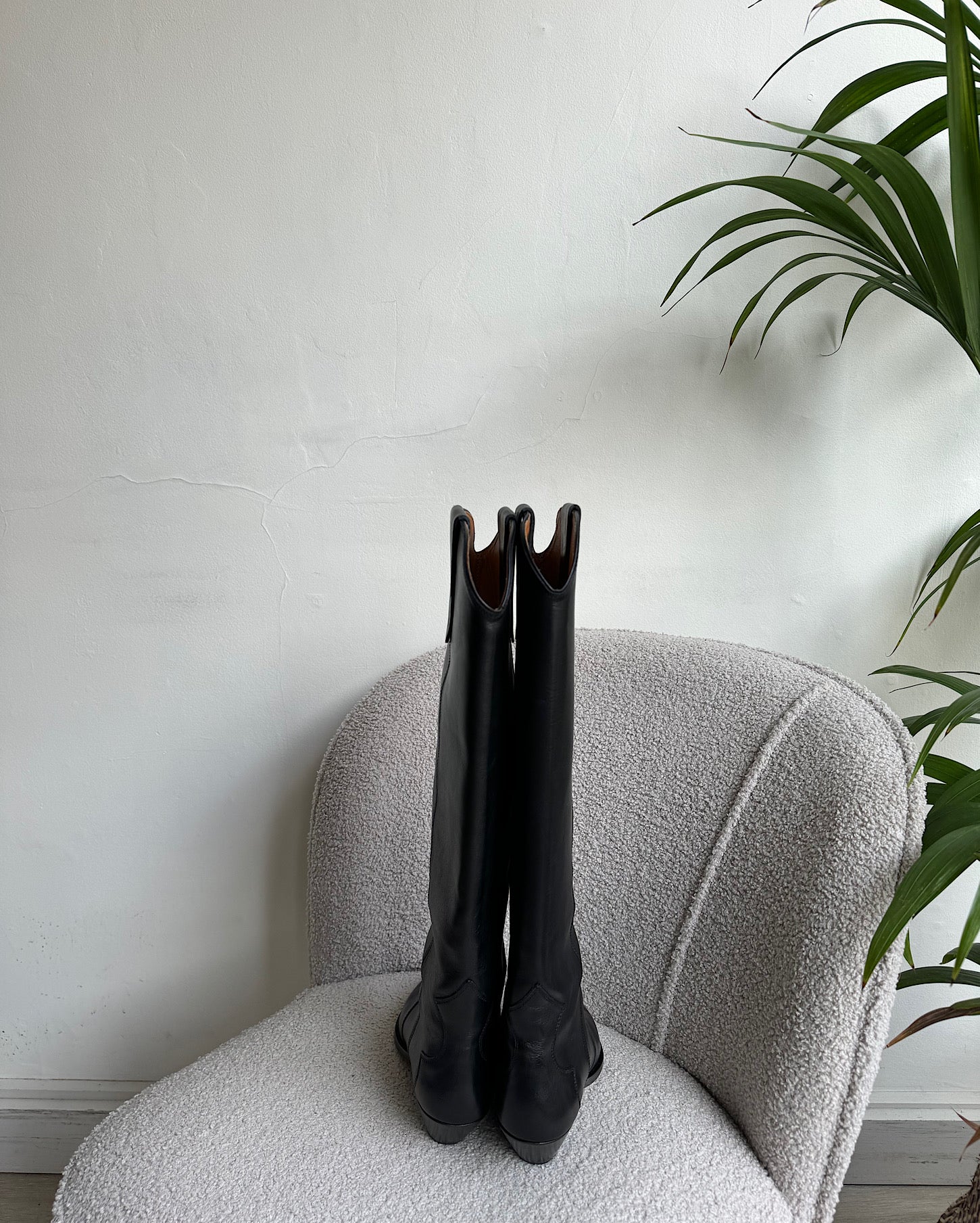 Black Isabel Marant Leather Boots ~ Size 4 rear view