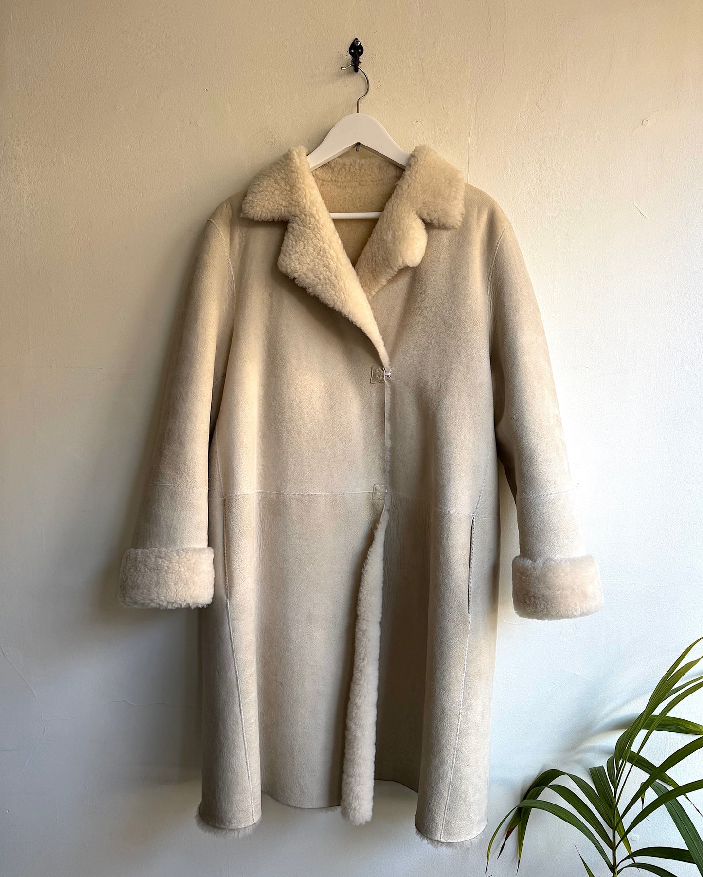 Cream Shearling Coat ~ Size 8/12