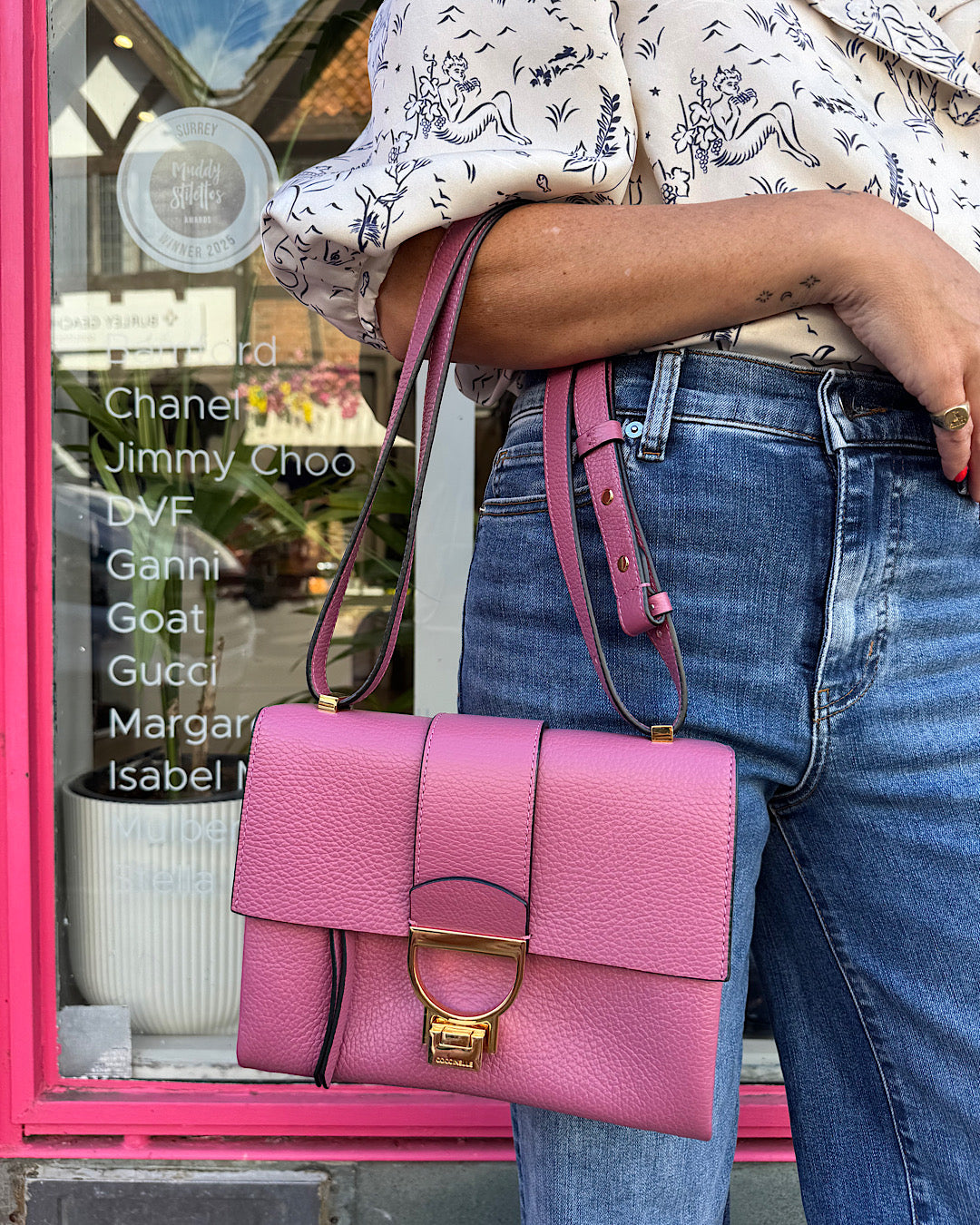 Cochinelle Pink Leather Bag