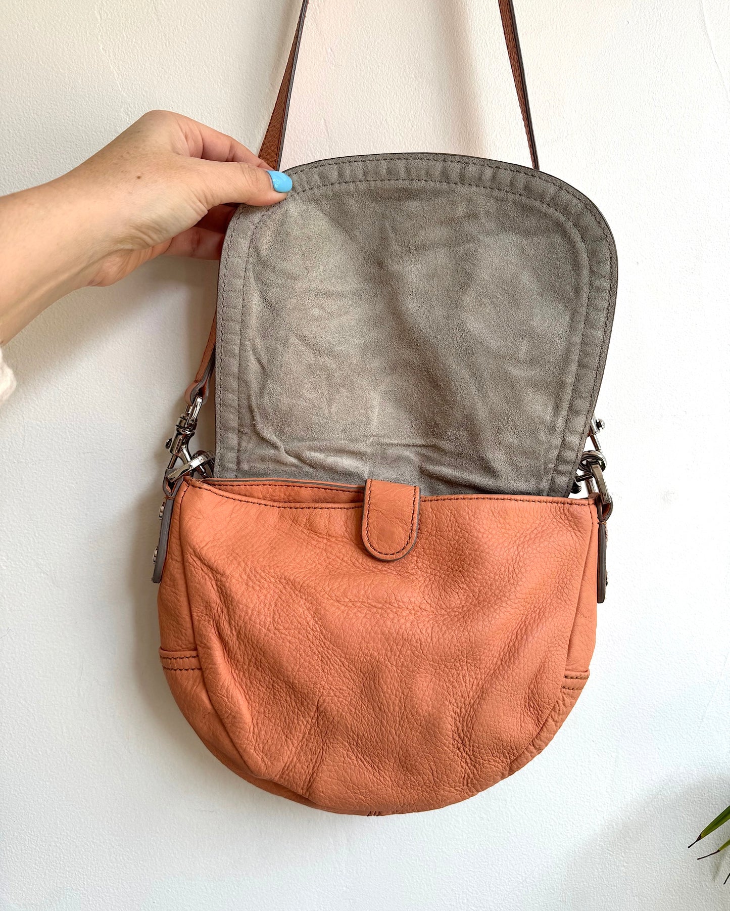 Peach Leather Bag