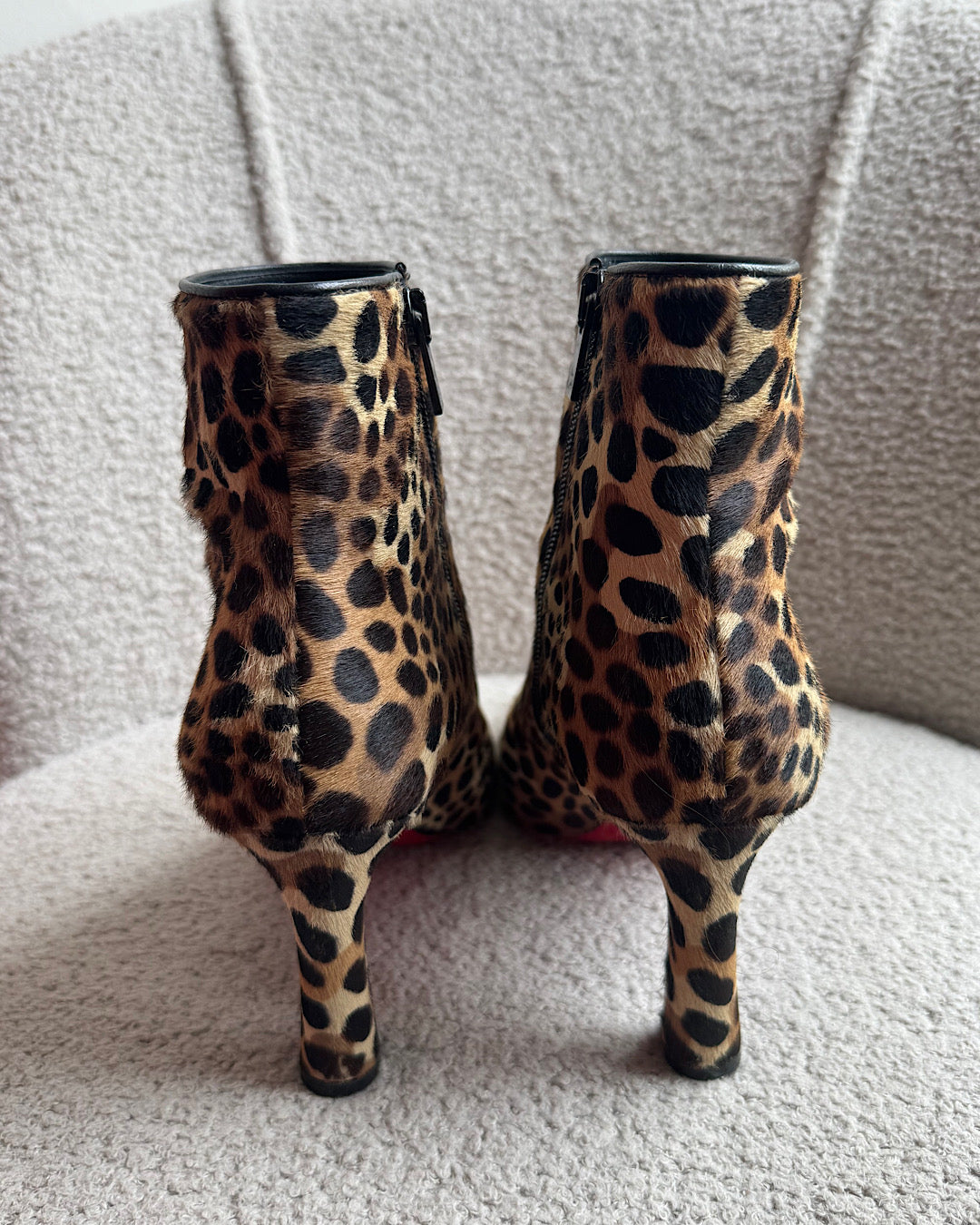 Louboutin Leopard Print Ankle Boots ~ Size 4.5