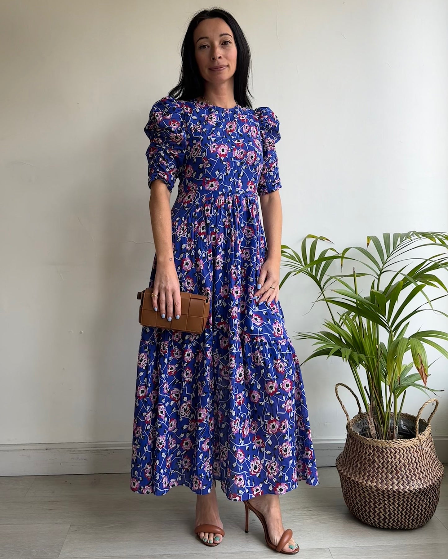 Blue Floral Dress ~ Size 10