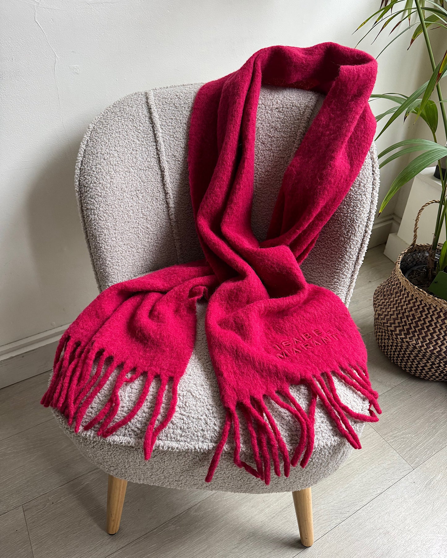 Raspberry “Firny” Scarf