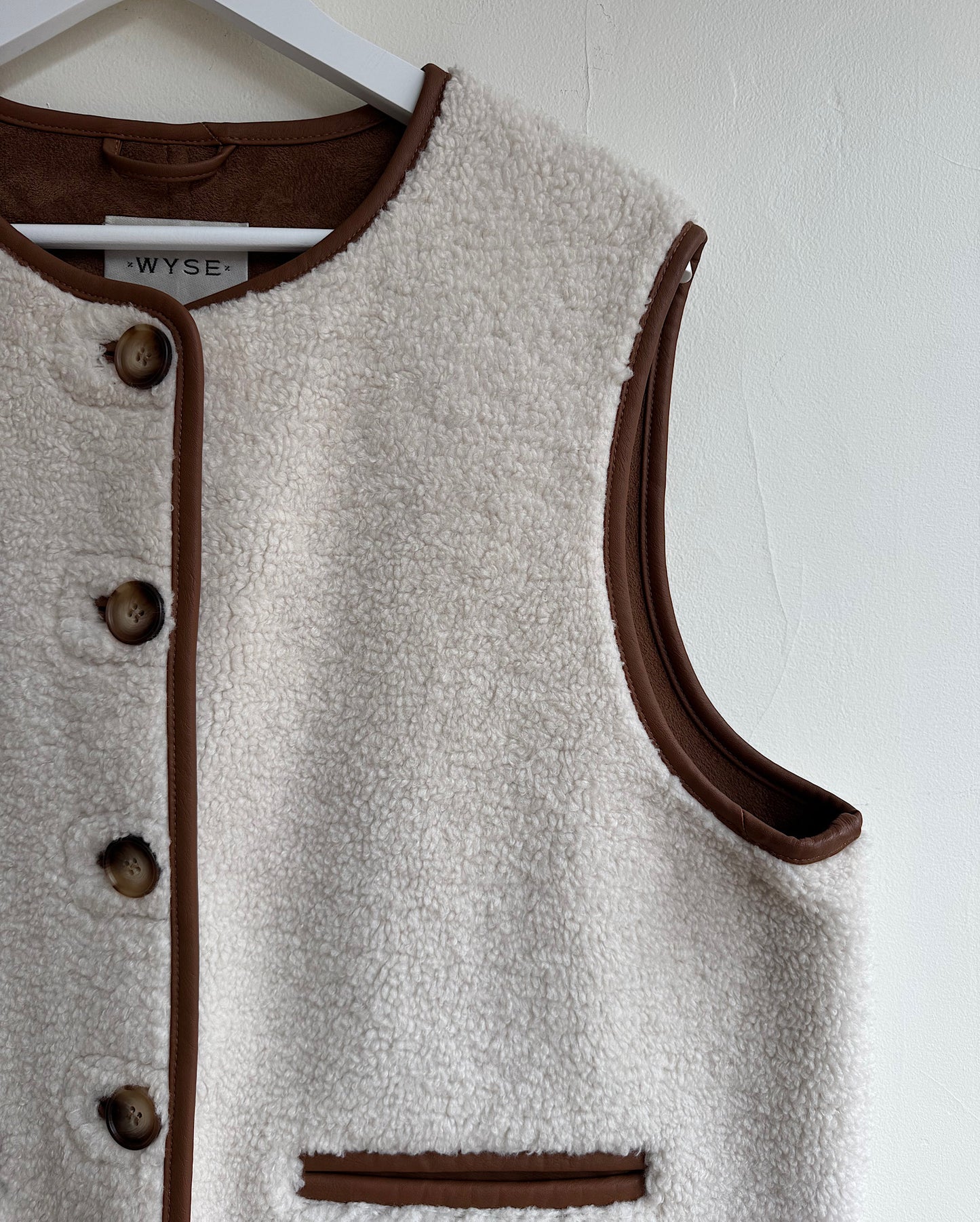 Faux Shearling Gilet ~ Size L