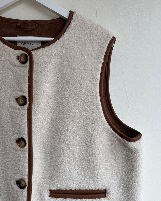 Faux Shearling Gilet ~ Size L