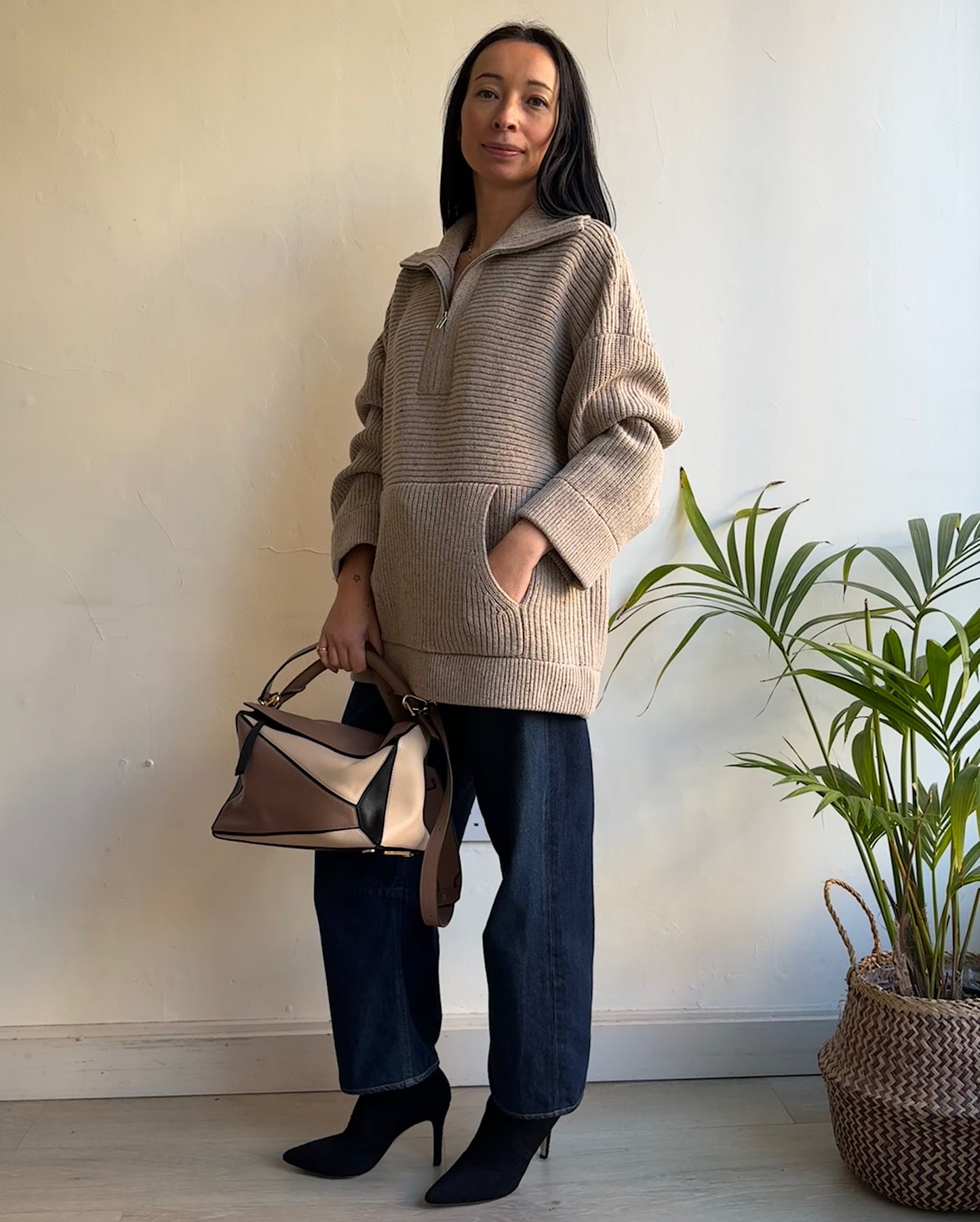 Quarter Zip Jumper ~ Size L