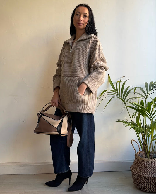 Quarter Zip Jumper ~ Size L