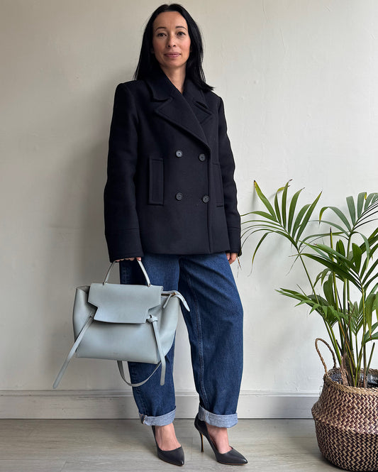 Black Pea Coat ~ Size 10