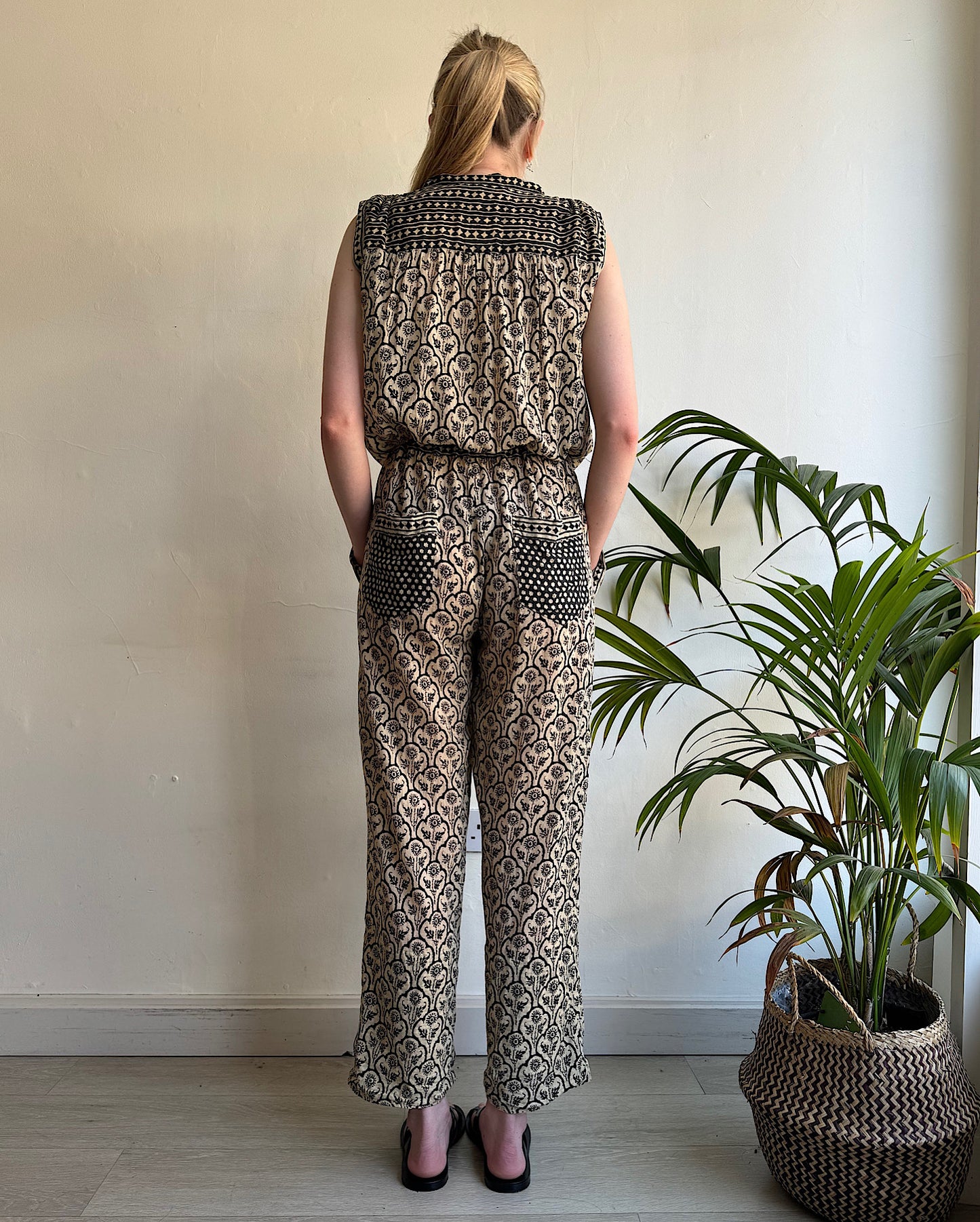 SALE Block Print Cotton Jumpsuit ~ Size 10