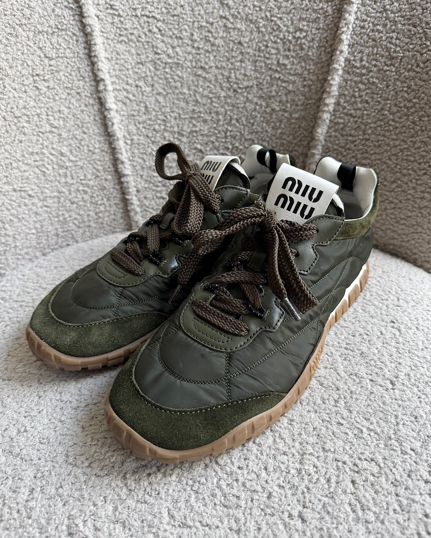 Khaki Tyre Trainers ~ Size 6.5