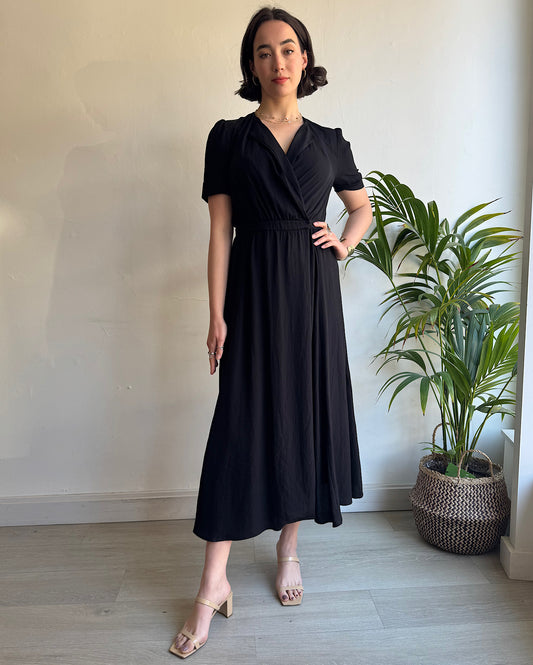 Black Wrap Dress ~ Size 10