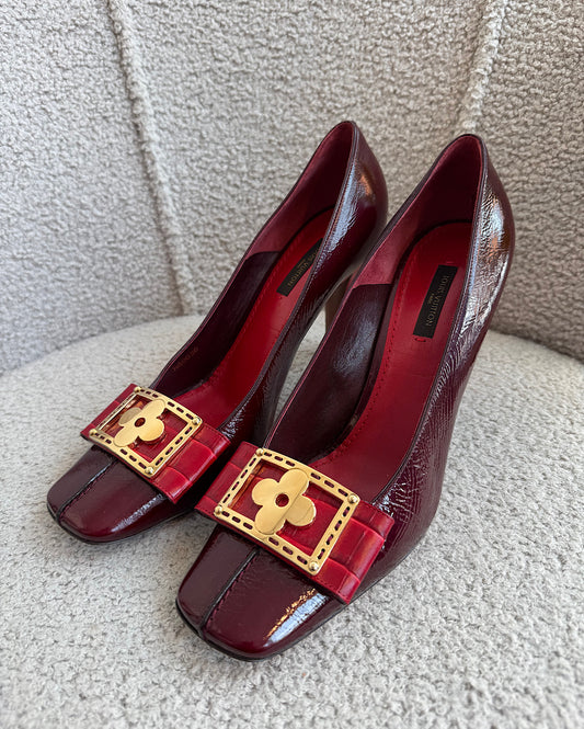Louis Vuitton Burgundy Heels ~ Size 5.5