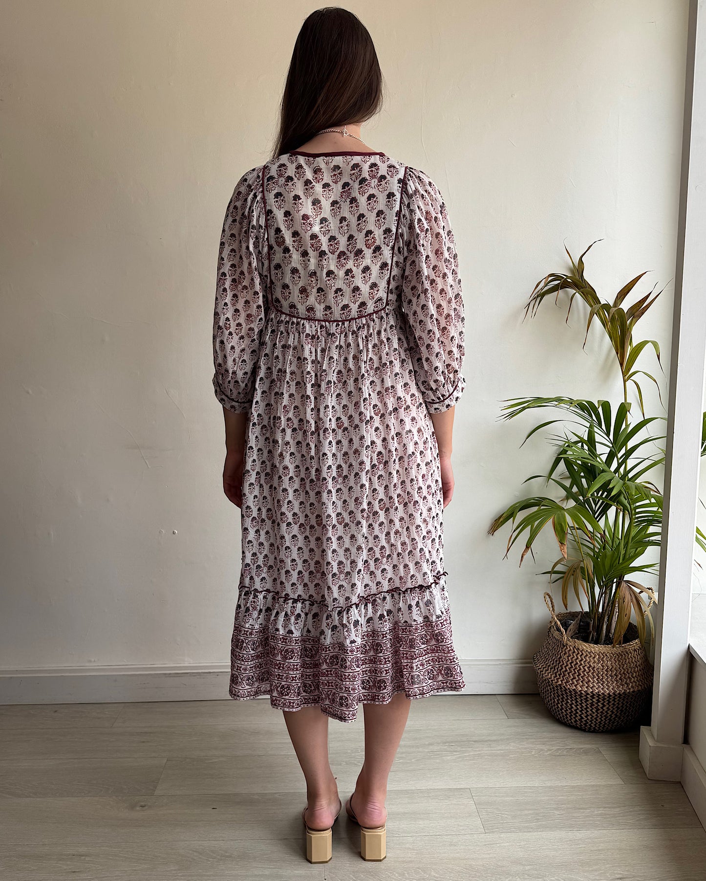 Block Print Dress ~ Size S