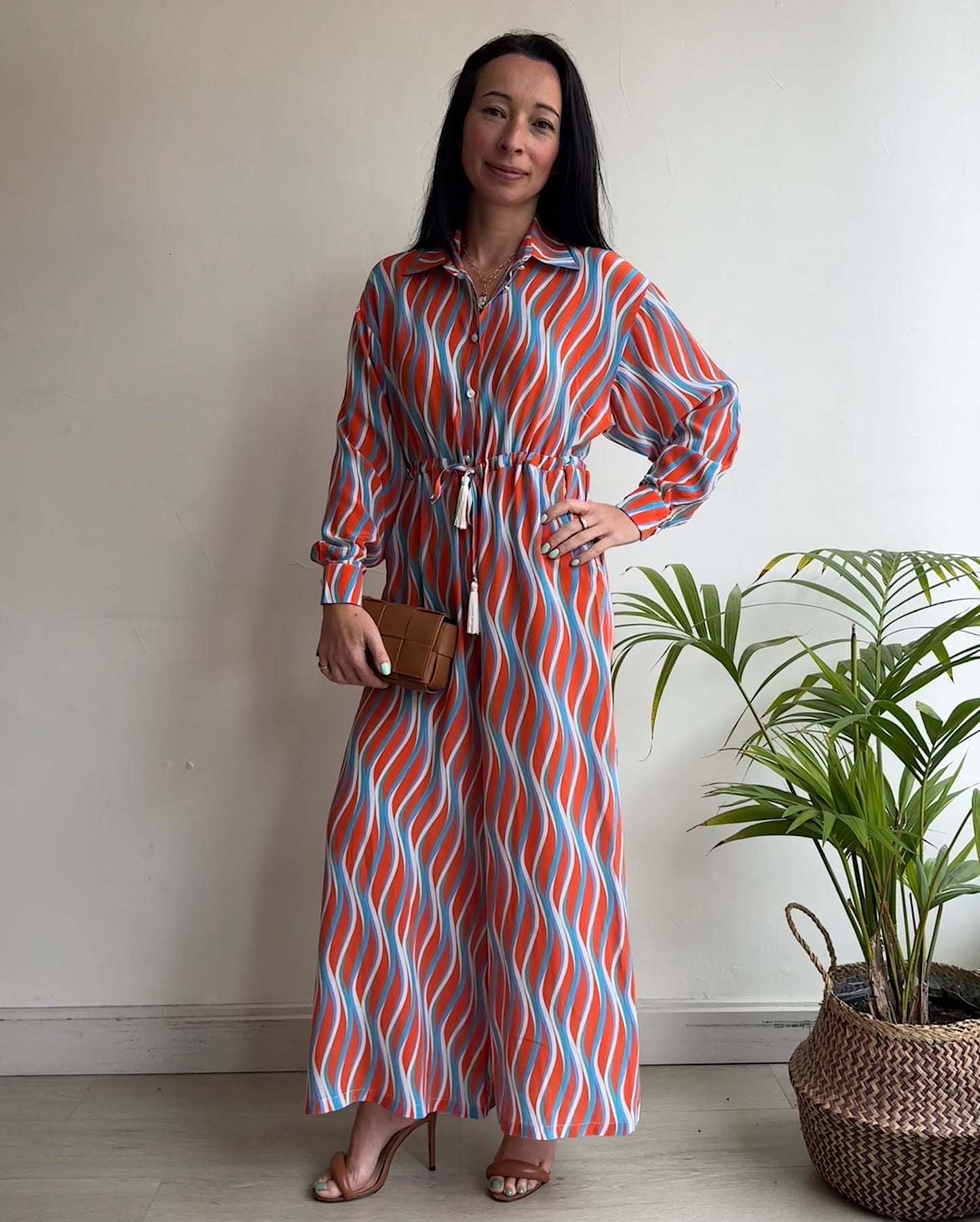 Paolita Geometric Silk Jumpsuit ~ Size XS