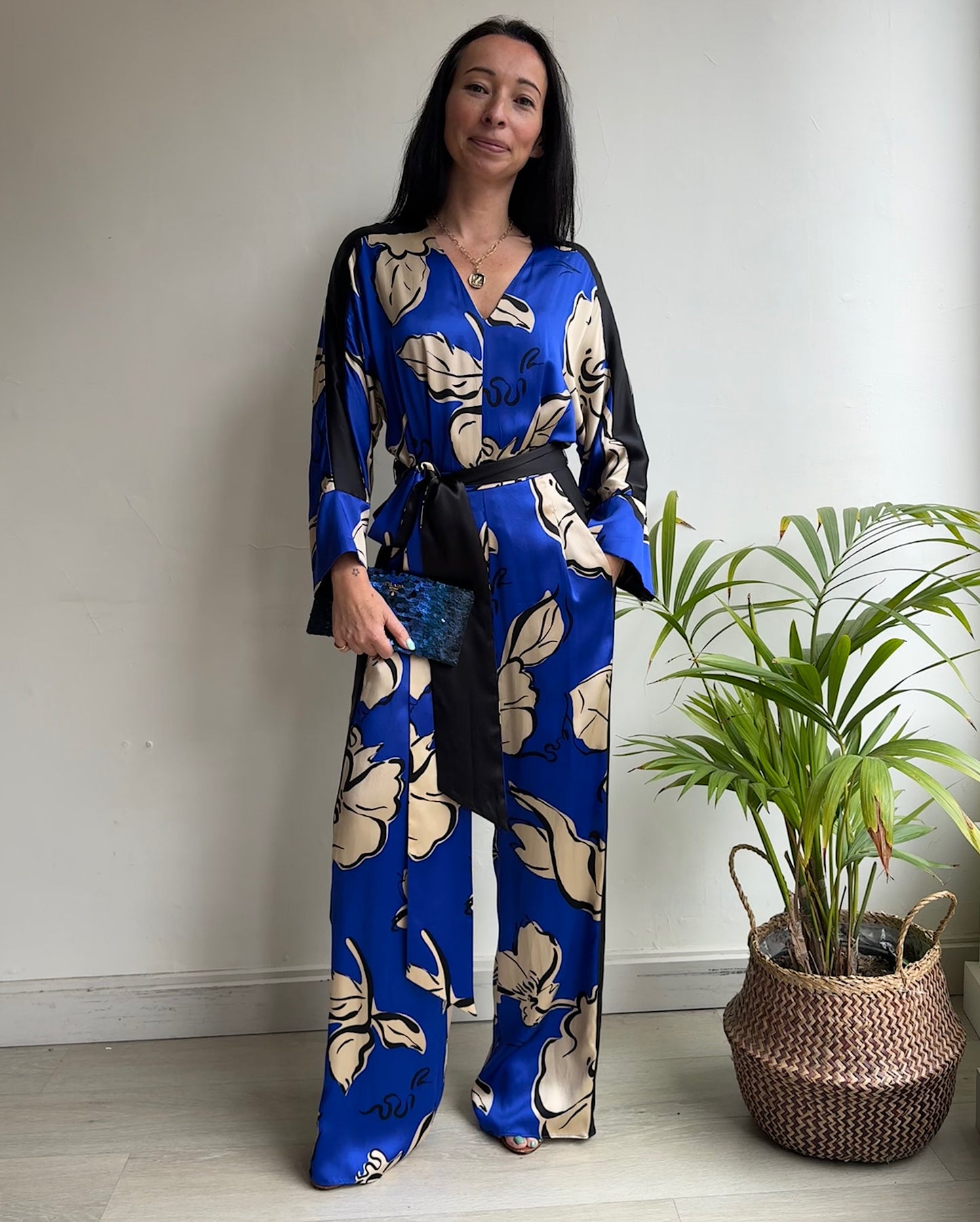 Jigsaw Silk Jumpsuit ~ Size 8