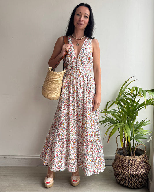 Reformation Floral V Neck Dress ~ Size 8