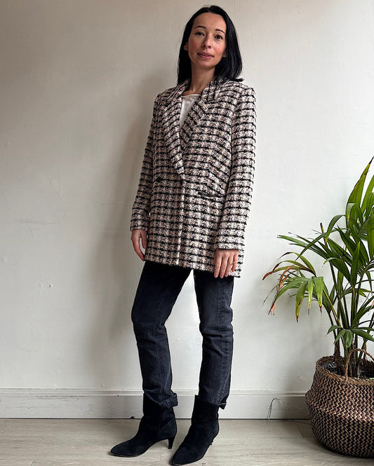 Houndstooth Check Jacket ~ Size S