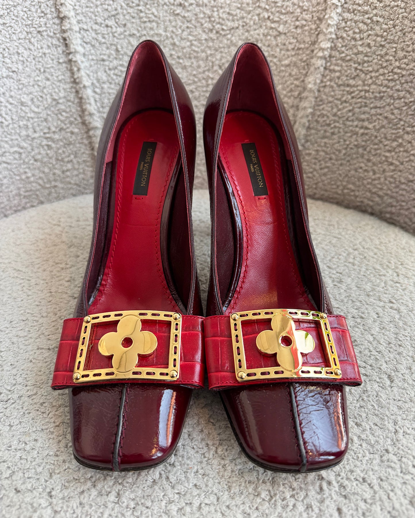 Louis Vuitton Burgundy Heels ~ Size 5.5