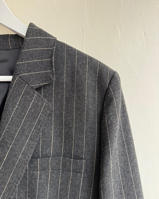 Charcoal Pinstripe Blazer ~ Size 16