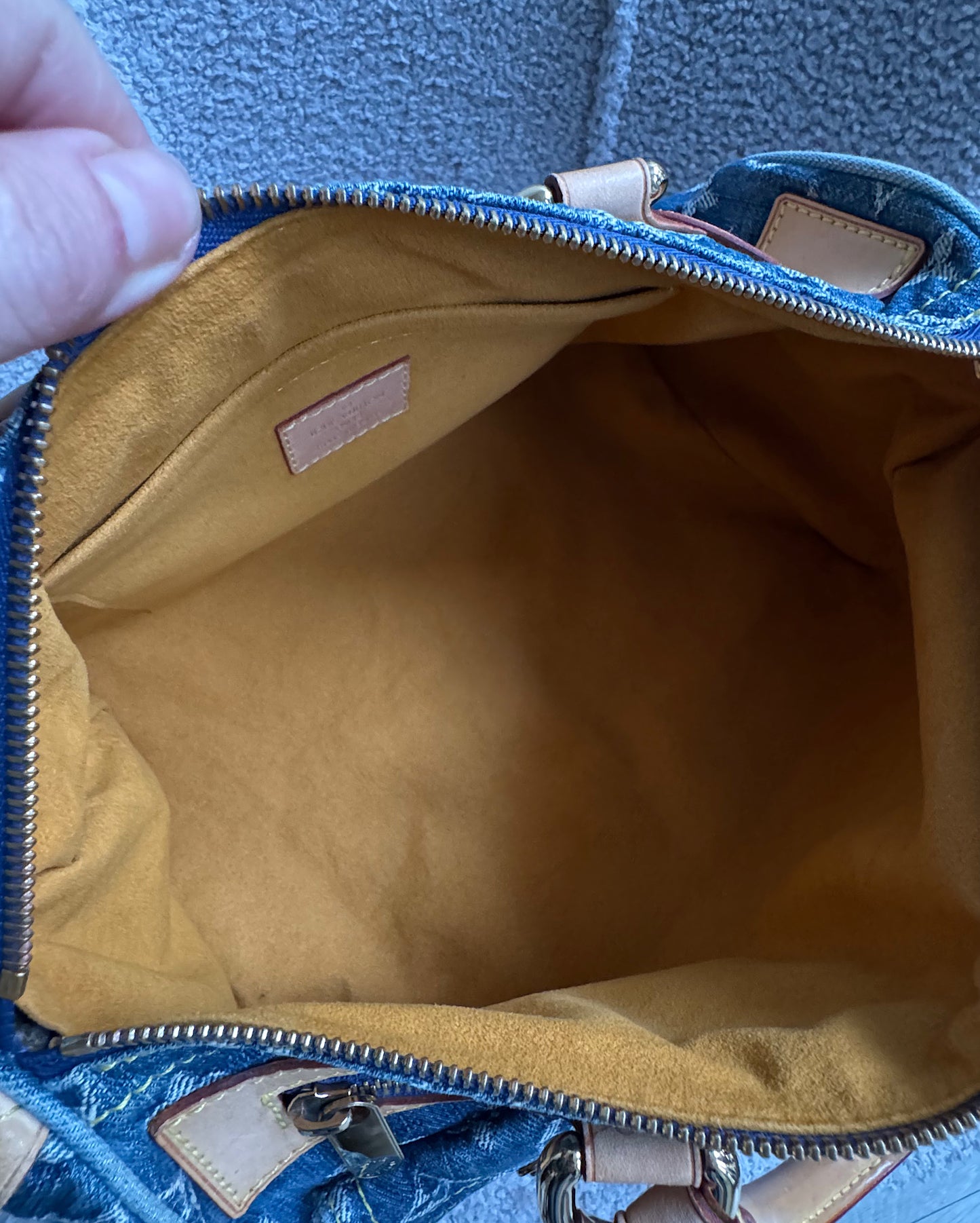 Vintage Denim Speedy Bag