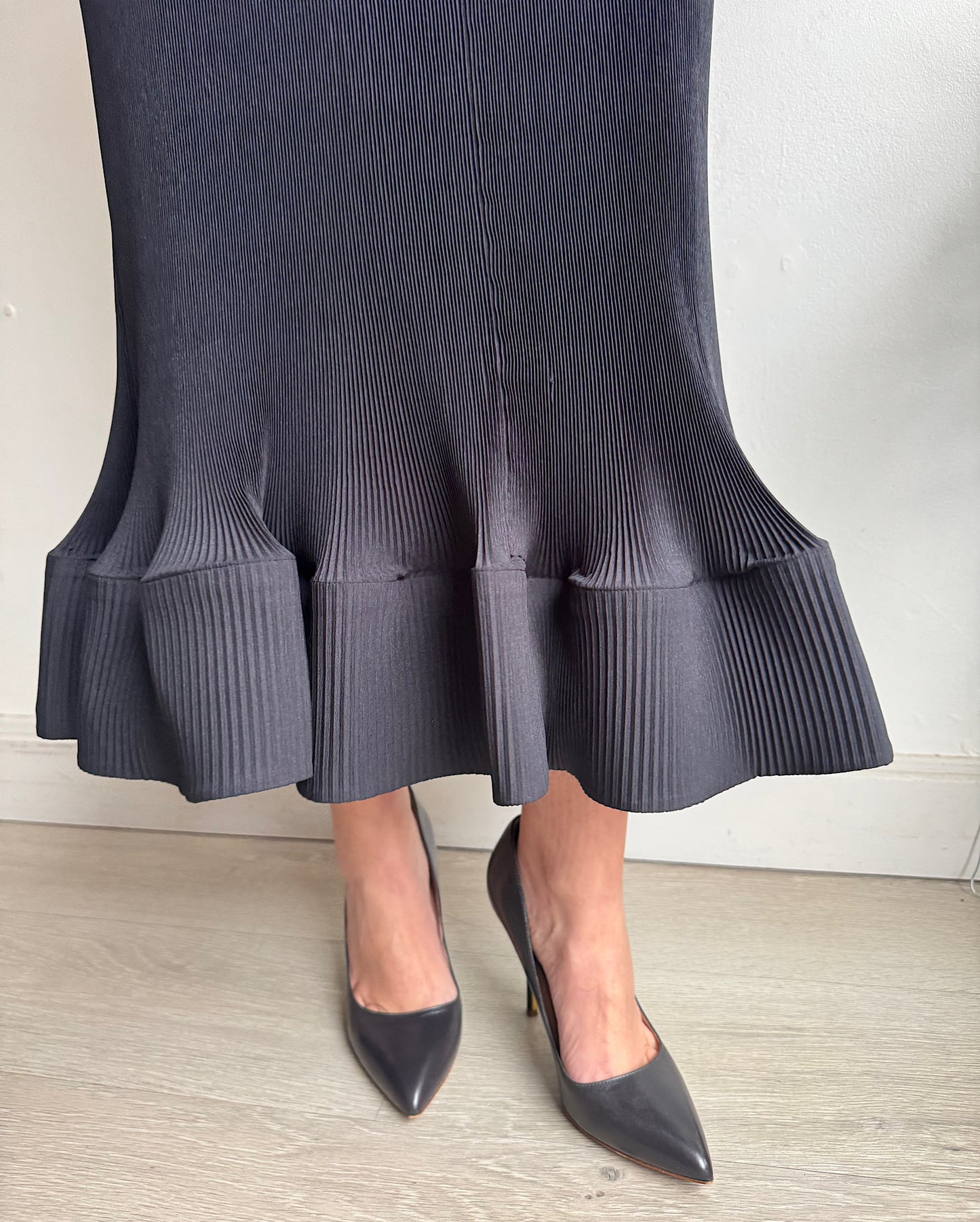 Black Pleated Dress ~ Size S