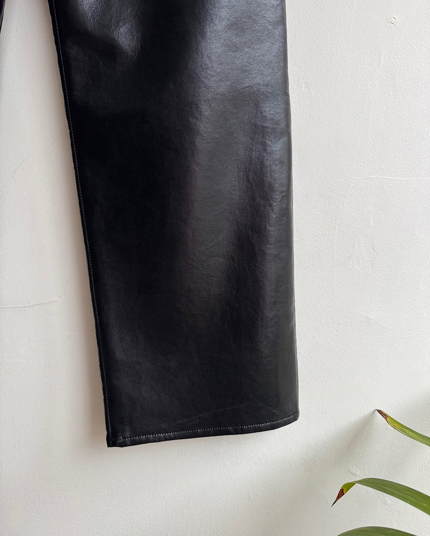 Black Leather REN Jeans ~ Size 27
