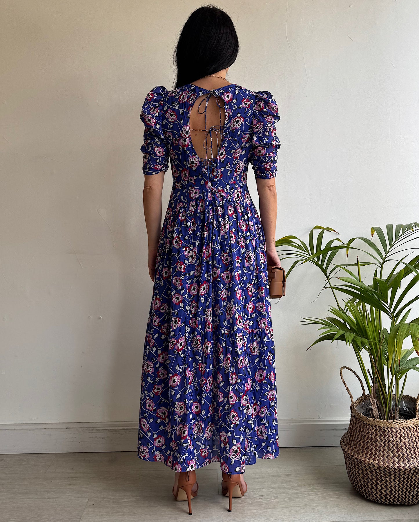 Blue Floral Dress ~ Size 10