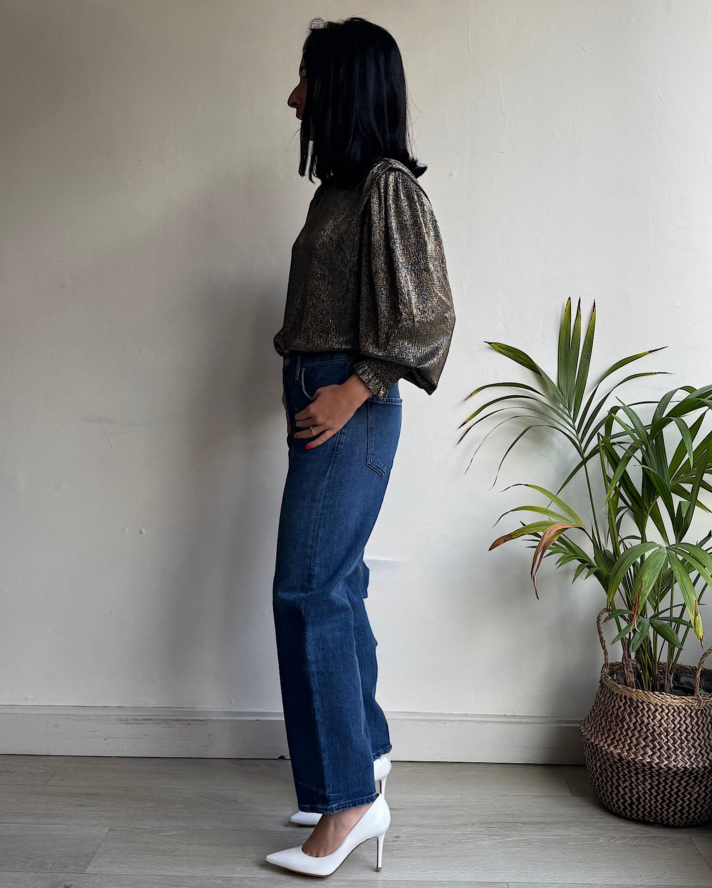 Metallic Lurex Blouse ~ Size XS