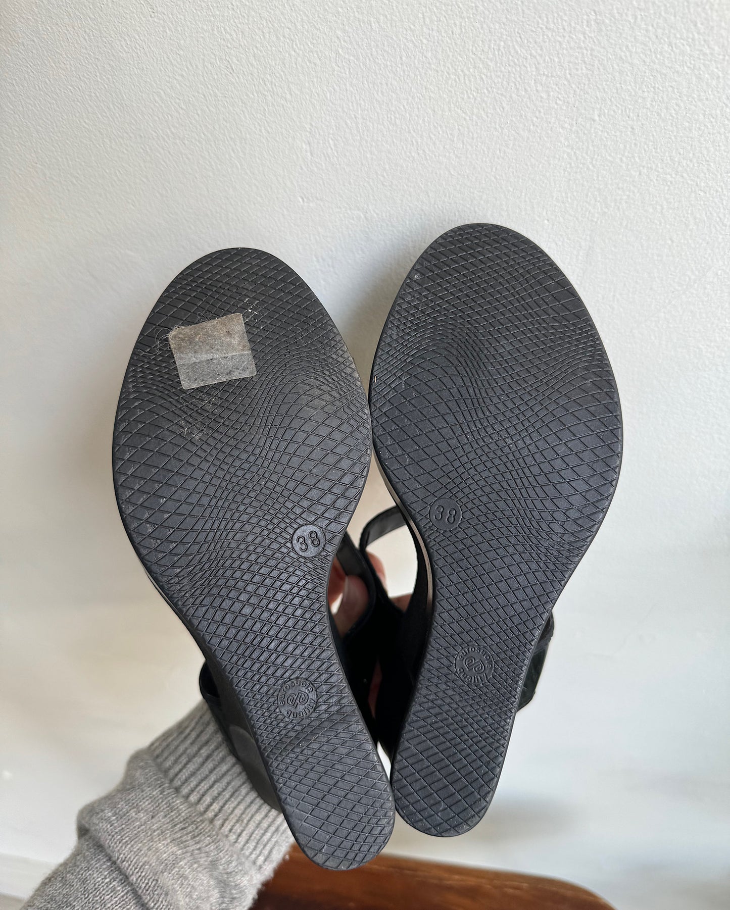 Black Russell & Bromley Wedges ~ Size 4 sole condition