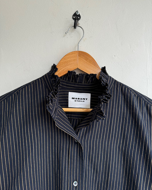 Midnight Stripe Blouse ~ Size 8