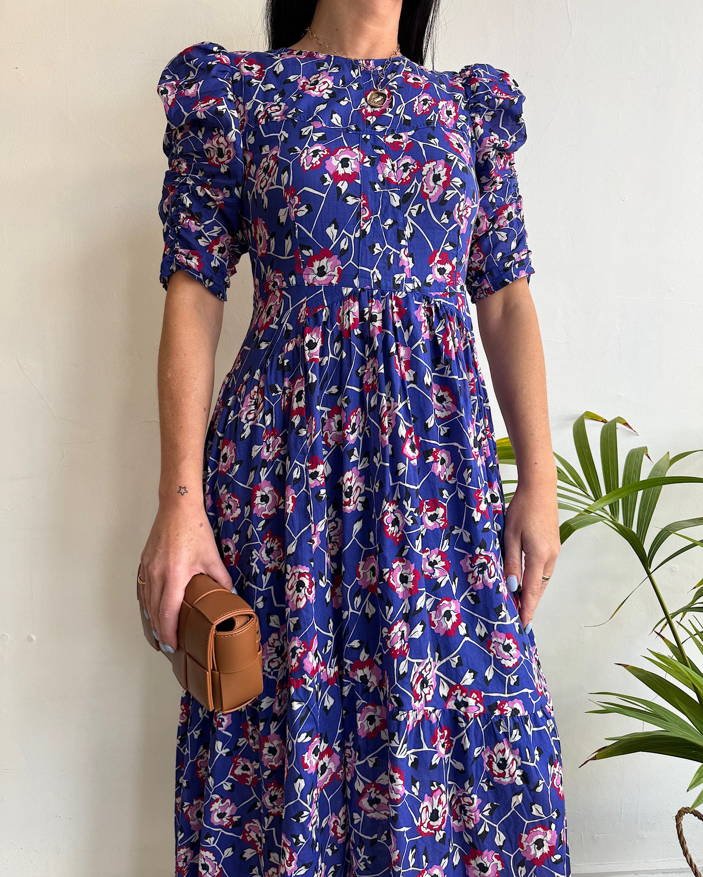 Blue Floral Dress ~ Size 10