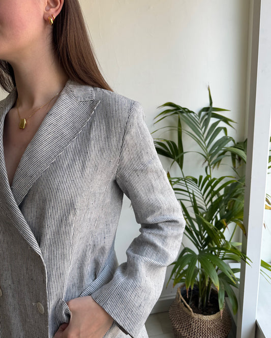 Linen Trouser Suit ~ Size 8/10