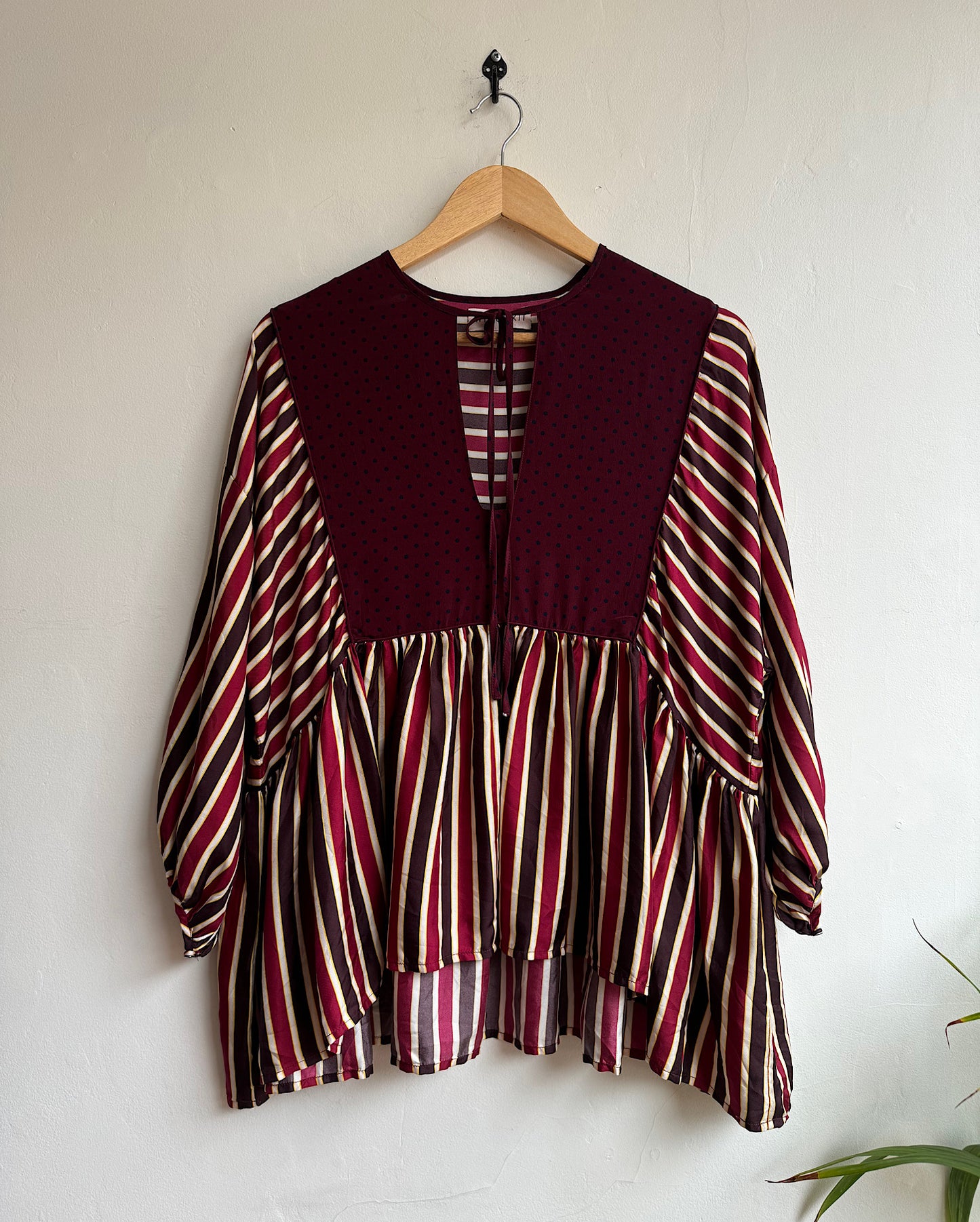 Striped Silk Top ~ Oversized S